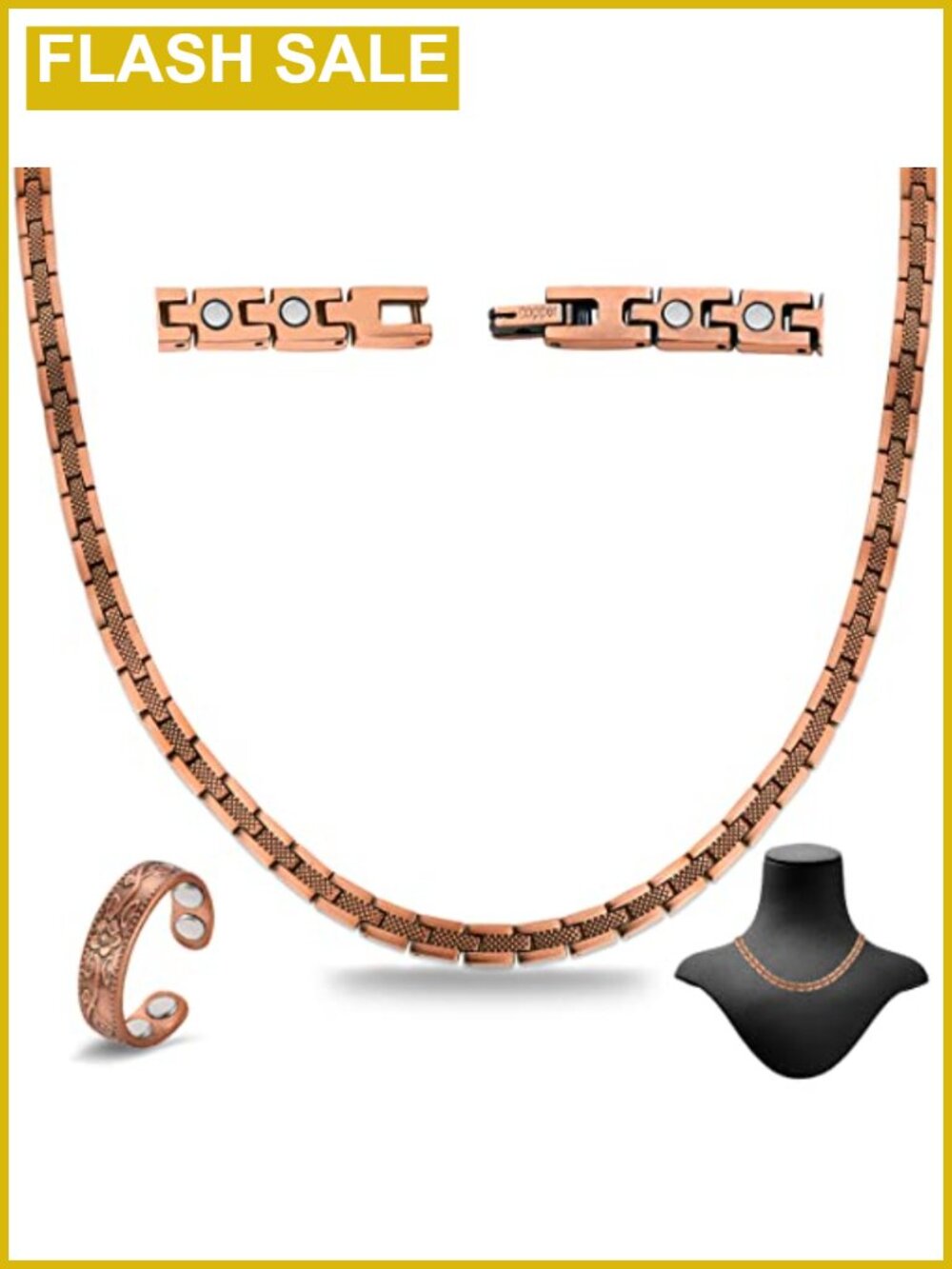 Copper Magnetic Necklace Strong Magnets Pure Copper